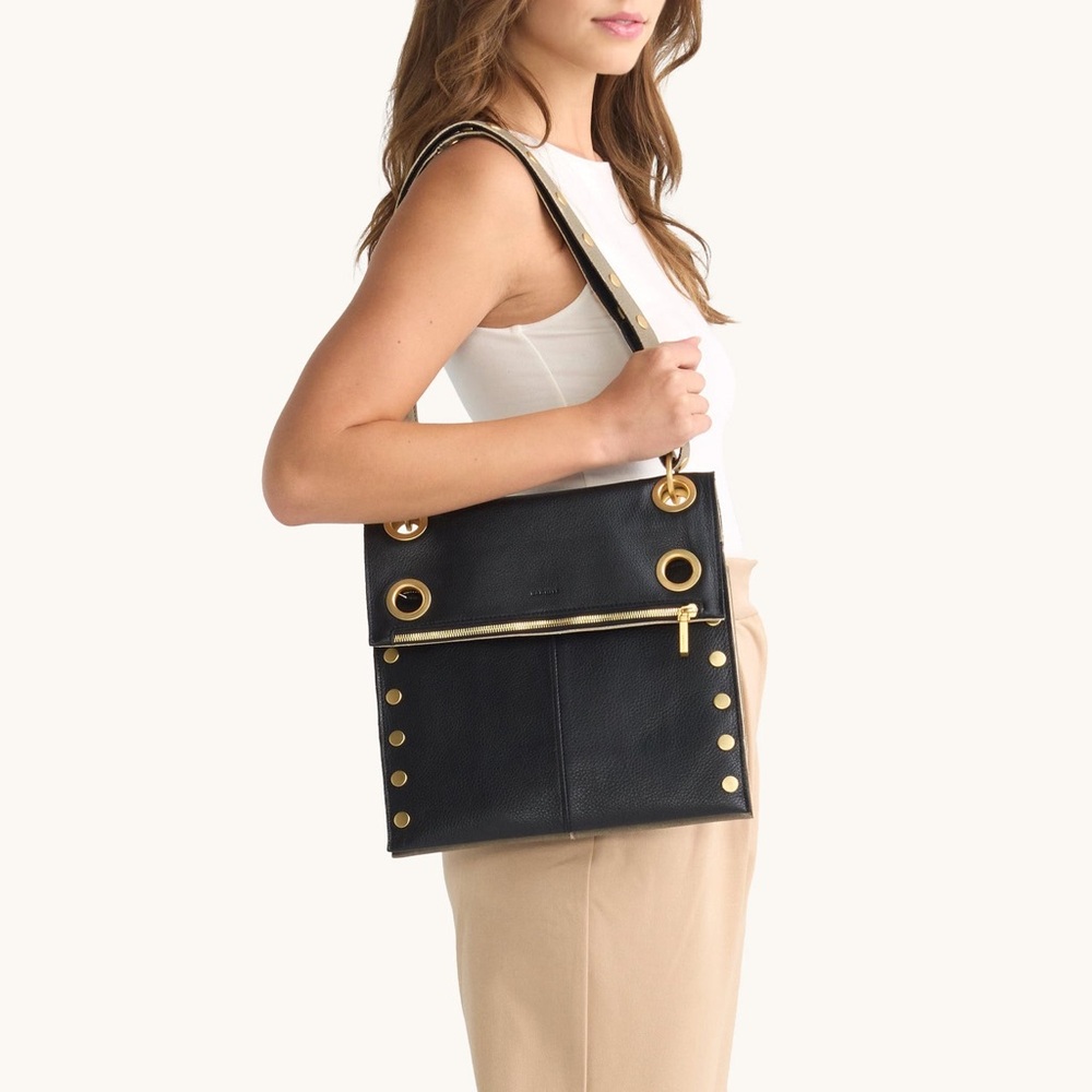 Hammitt Black and Gold Shoulder Bag